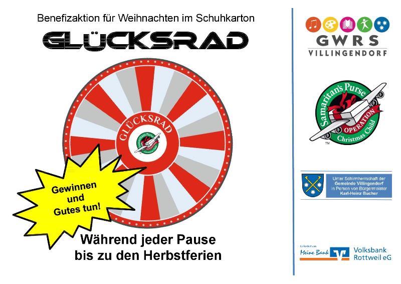 Weihnachten im Schuhkarton: Klassenstufe 10 organisiert Glücksradaktion