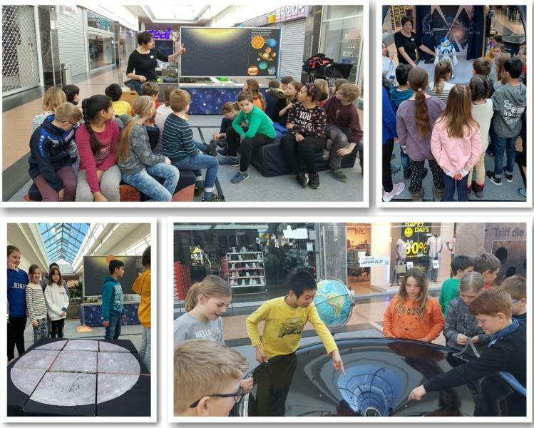 Viertklässler bei Weltallausstellung