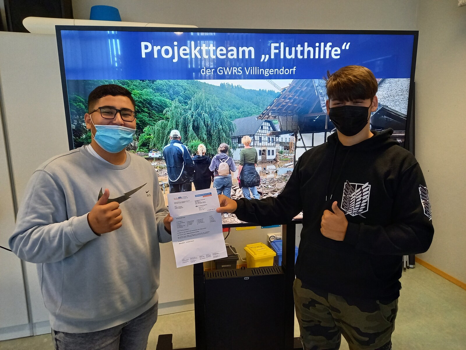 Schüler der GWRS Villingendorf sammeln für Flutopfer / Bürgermeister übernimmt Schirmherrschaft