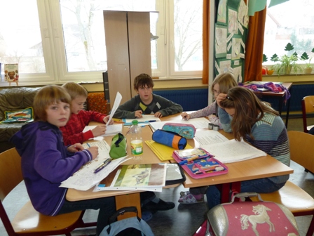 Lernen in der Klasse 4b