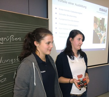Workshop mit Ausbildungsbotschaftern von Mahle in der GWRS Villingendorf