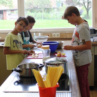 Das selbstgekochte 3-Gänge-Menü der Kl. 5