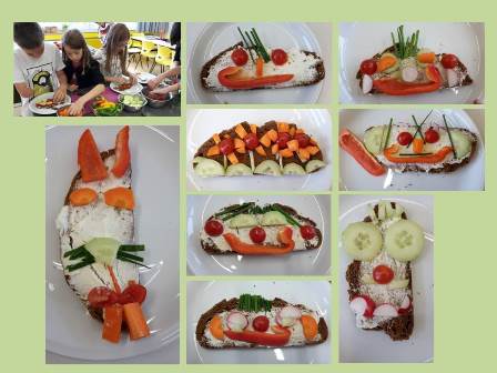 Lustige Brotgesichter