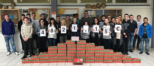 Abschluss des Sozialprojekts "Weihnachten im Schuhkarton"