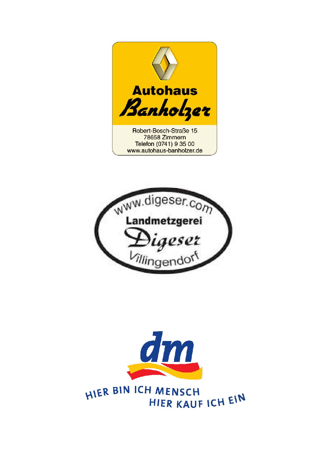 Sponsorentafel der Irlandklasse im Schuljahr 2017/18 