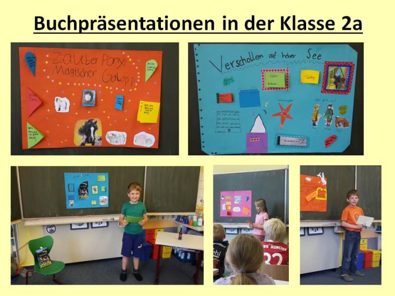 Buchpräsentationen in Klasse 2a